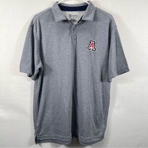 Champion Arizona Wildcats Heather Gray Polo with Embroidered Logo 0863